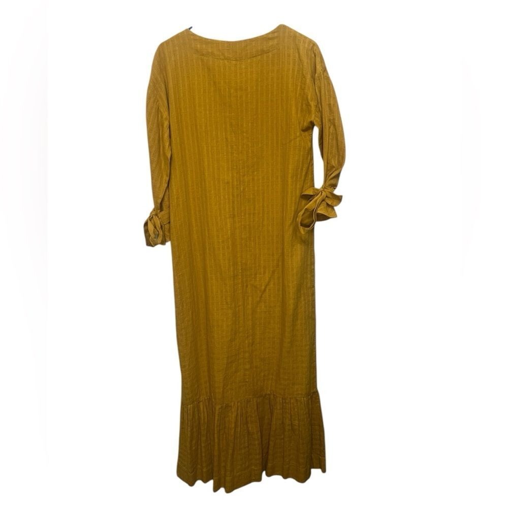 MIRTH Long Sleeved Maxi House Dress Cotton Kaftan size small Handmade Boho - Picture 3 of 8